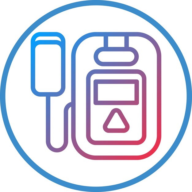 Diseño vectorial del estilo del icono del desfibrilador