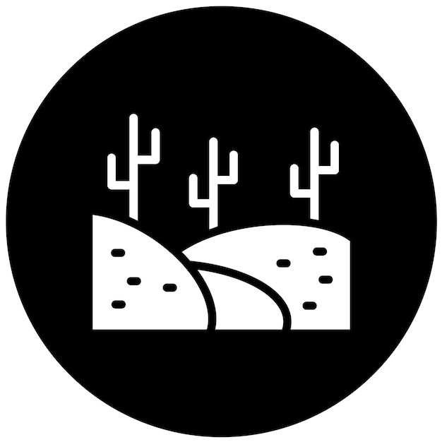 Diseño vectorial Estilo de icono del desierto
