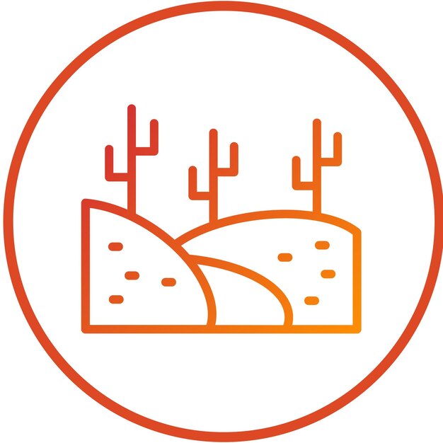 Diseño vectorial Estilo de icono del desierto