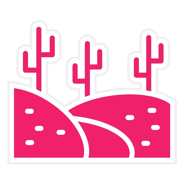 Diseño vectorial Estilo de icono del desierto