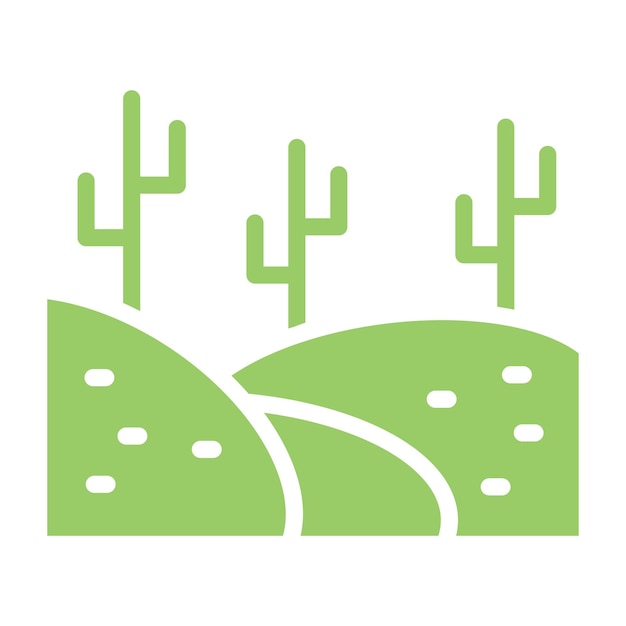 Diseño vectorial Estilo de icono del desierto