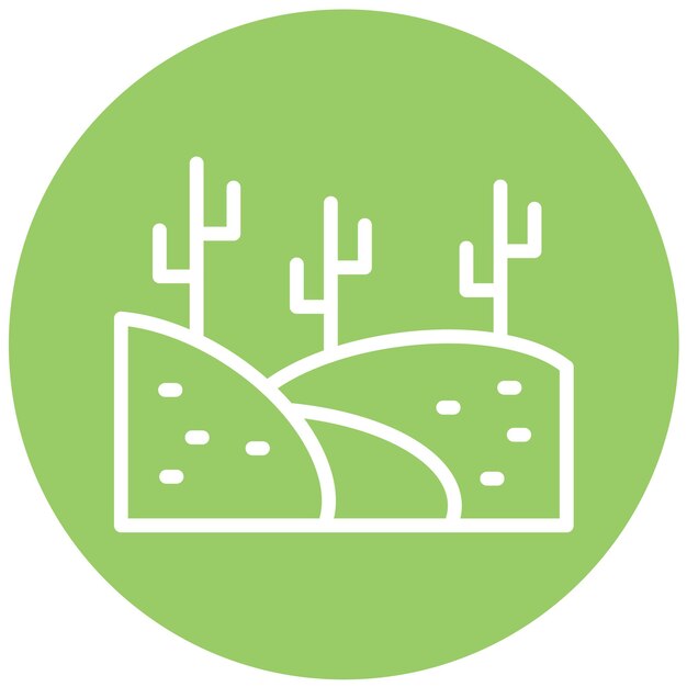 Diseño vectorial Estilo de icono del desierto