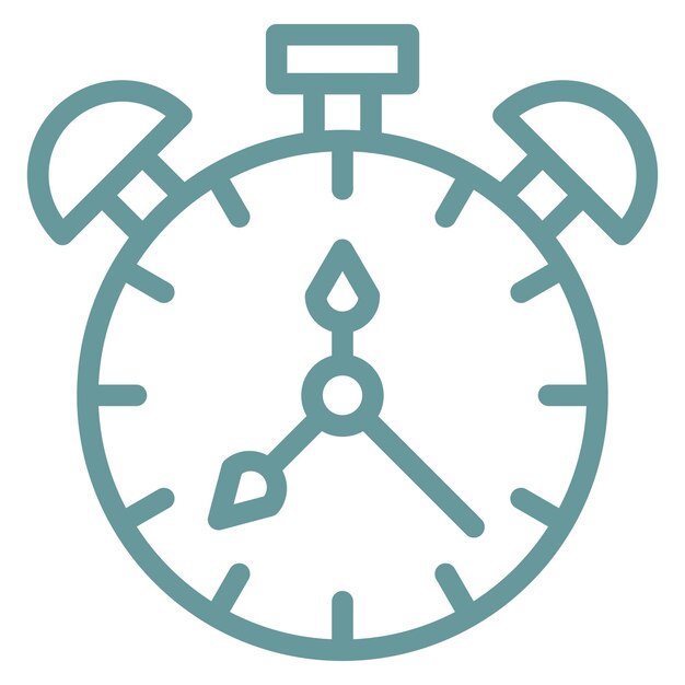 Diseño vectorial del estilo del icono del despertador