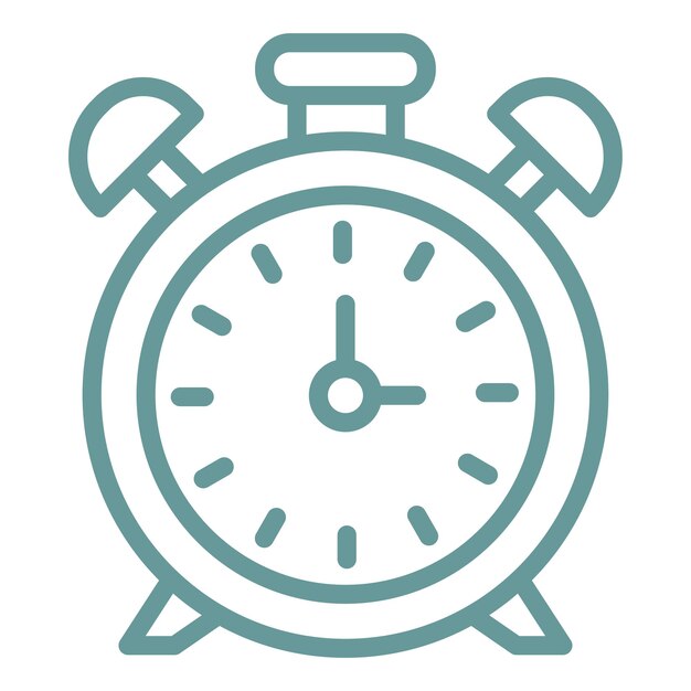 Diseño vectorial del estilo del icono del despertador