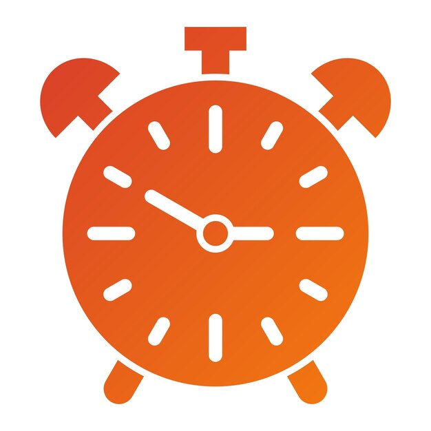Diseño vectorial del estilo del icono del despertador