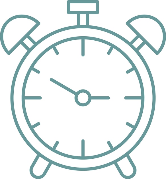 Diseño vectorial del estilo del icono del despertador