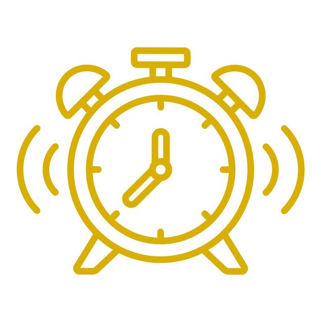 Diseño vectorial del estilo del icono del despertador