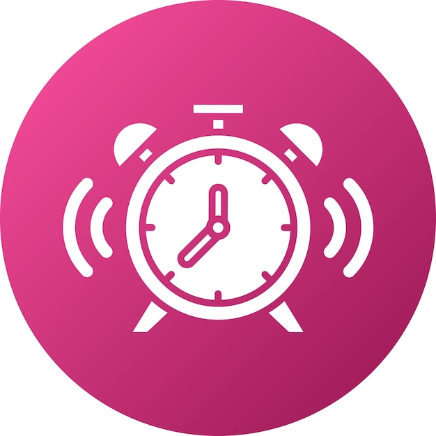 Diseño vectorial del estilo del icono del despertador