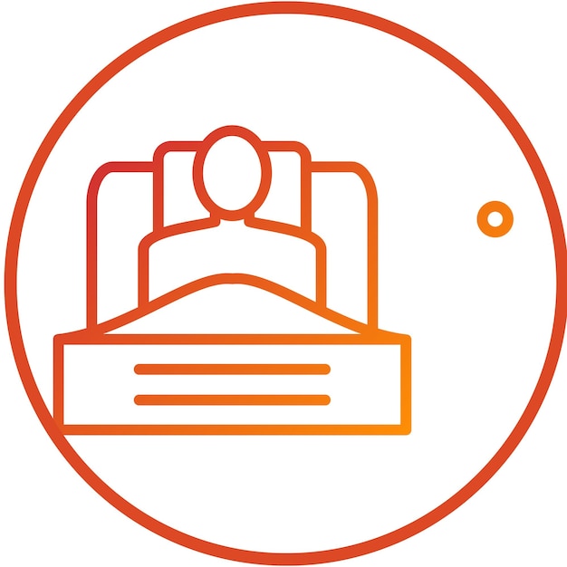 Diseño vectorial Estilo del icono de despertar del bienestar