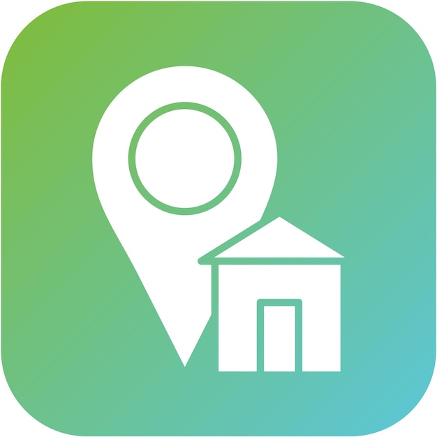Diseño vectorial Estilo del icono de destino del hogar