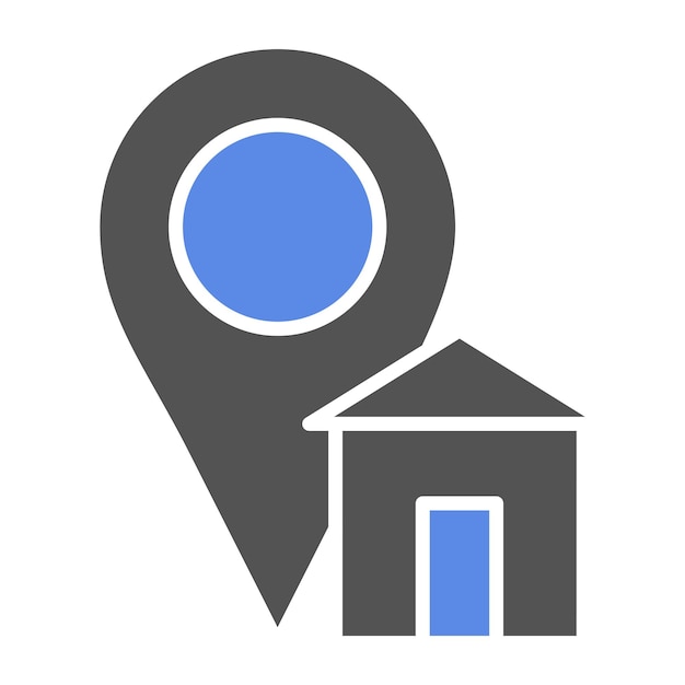 Diseño vectorial Estilo del icono de destino del hogar
