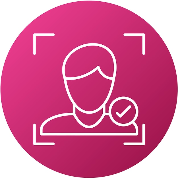 Diseño vectorial Estilo del icono de detección de rostros
