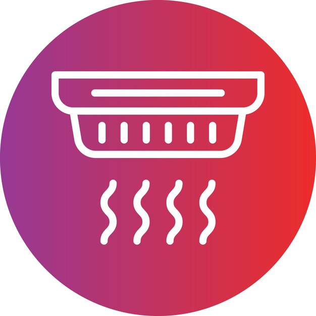 Diseño vectorial Estilo del icono del detector de humo