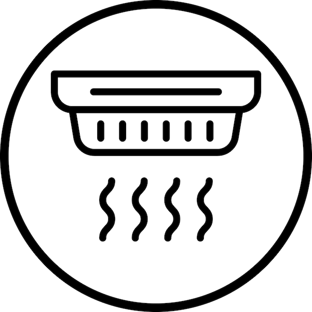 Diseño vectorial Estilo del icono del detector de humo