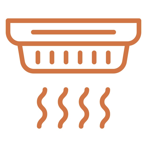 Diseño vectorial Estilo del icono del detector de humo