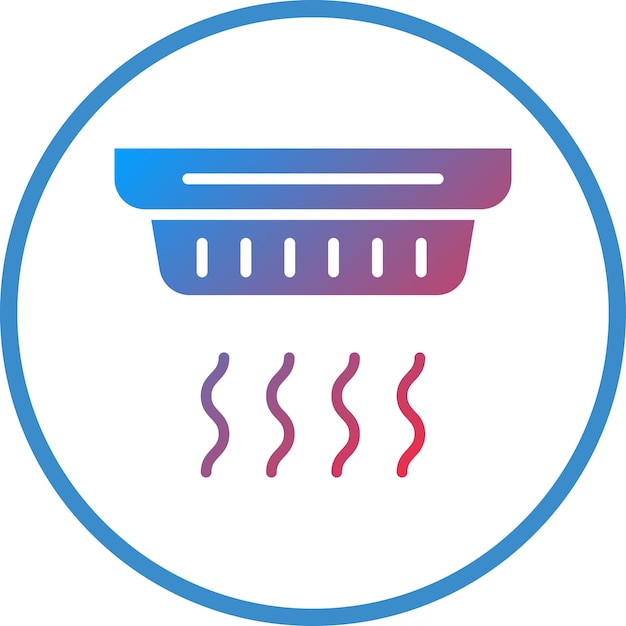 Diseño vectorial Estilo del icono del detector de humo
