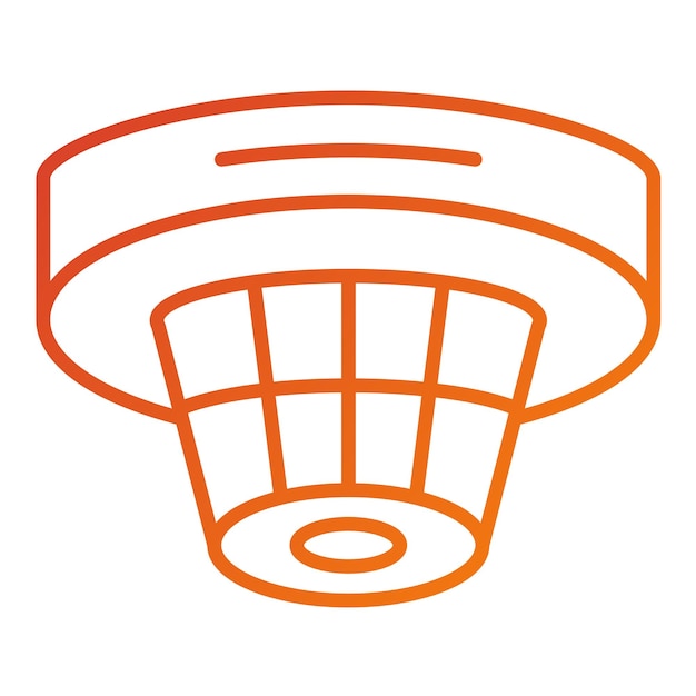 Diseño vectorial Estilo del icono del detector de humo