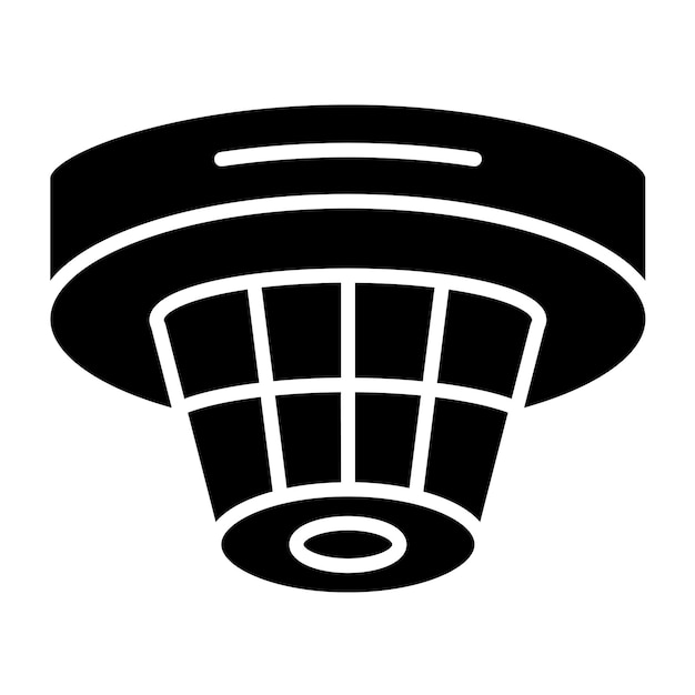 Diseño vectorial Estilo del icono del detector de humo