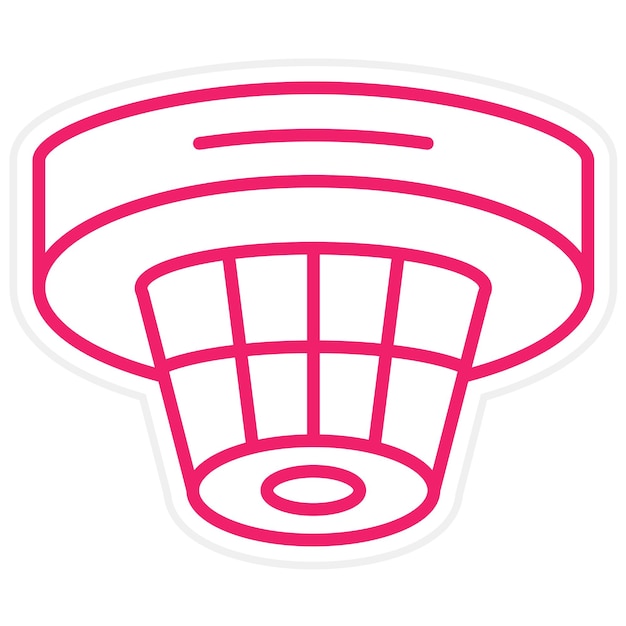 Diseño vectorial Estilo del icono del detector de humo