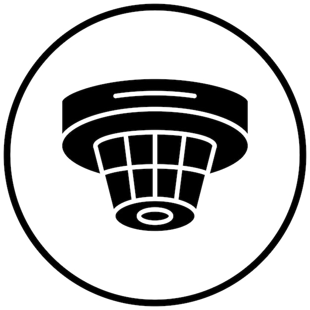 Diseño vectorial Estilo del icono del detector de humo