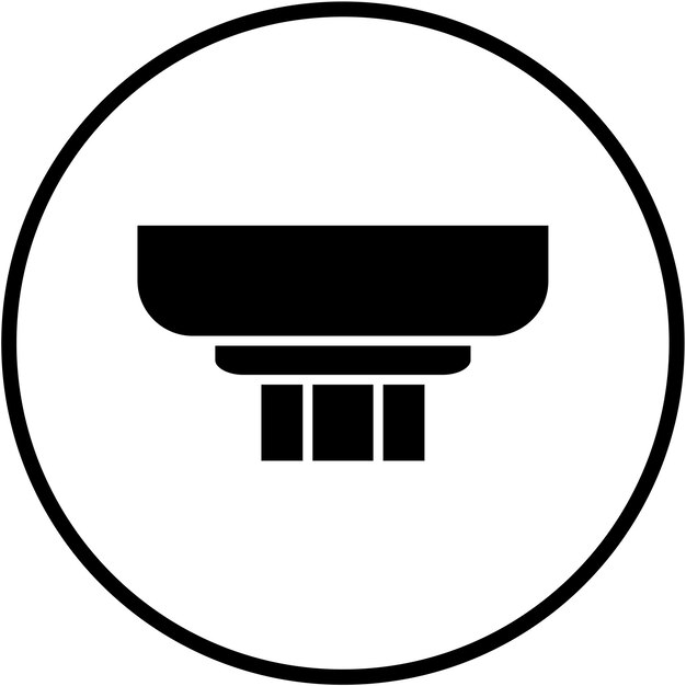 Diseño vectorial Estilo del icono del detector de humo