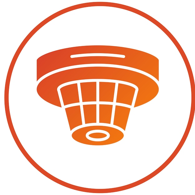 Diseño vectorial Estilo del icono del detector de humo