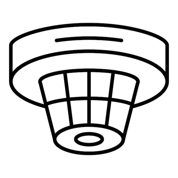 Diseño vectorial Estilo del icono del detector de humo