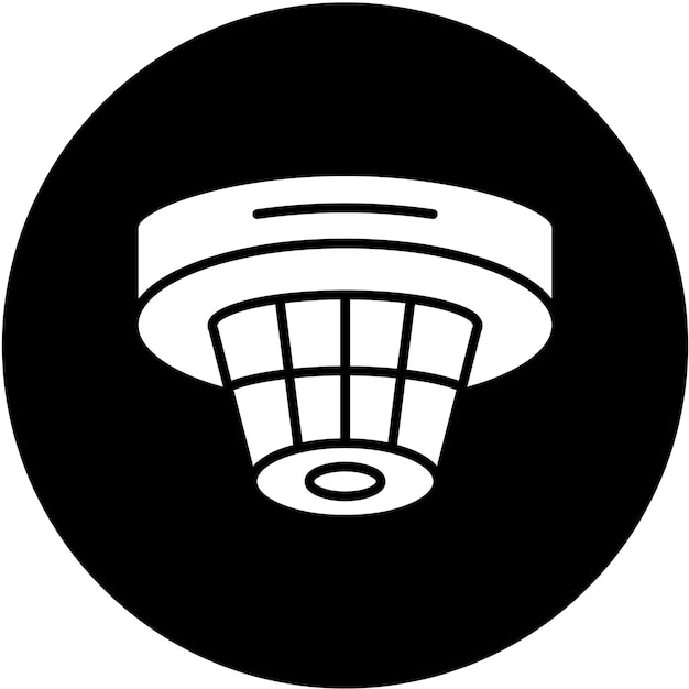 Diseño vectorial Estilo del icono del detector de humo