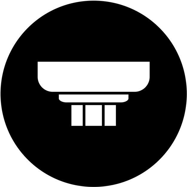 Diseño vectorial Estilo del icono del detector de humo
