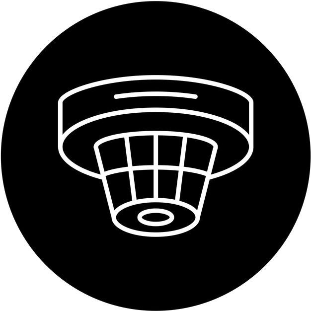 Diseño vectorial Estilo del icono del detector de humo
