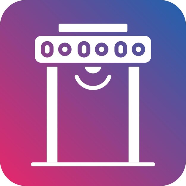 Diseño vectorial Estilo del icono del detector de metales