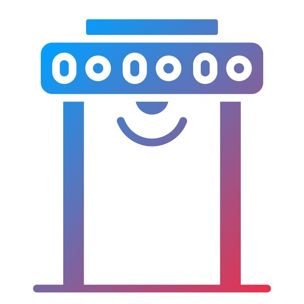 Diseño vectorial Estilo del icono del detector de metales