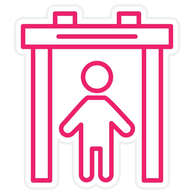 Diseño vectorial Estilo del icono del detector de metales