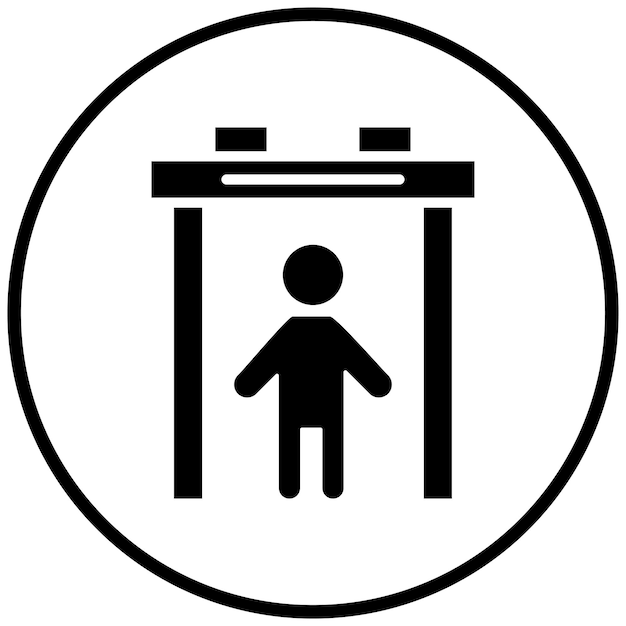 Diseño vectorial Estilo del icono del detector de metales