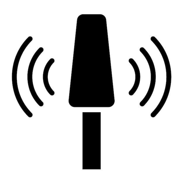 Diseño vectorial Estilo del icono del detector de metales