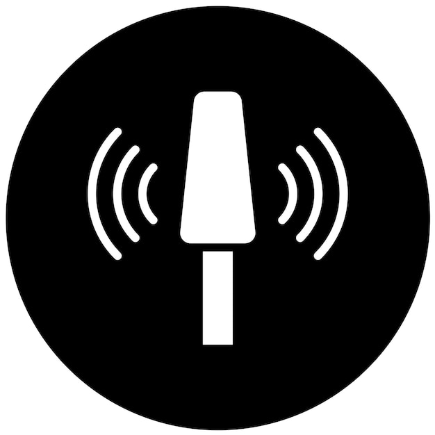 Diseño vectorial Estilo del icono del detector de metales