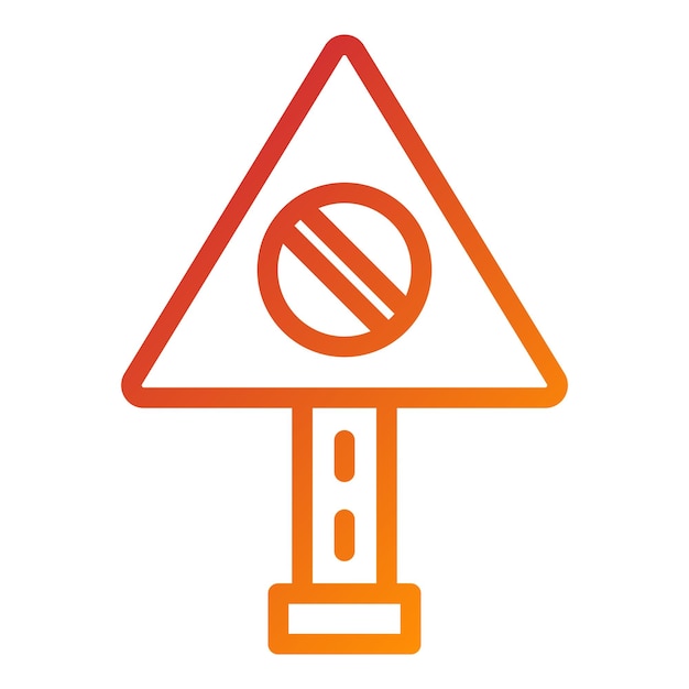Diseño vectorial sin estilo de icono de detención
