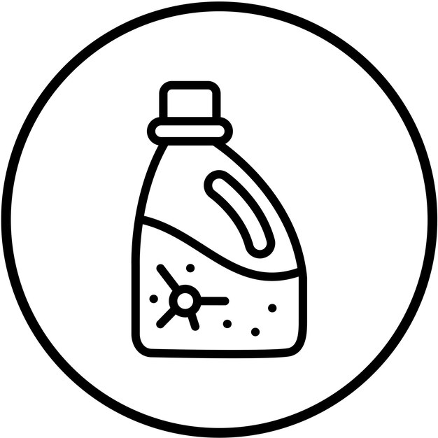 Diseño vectorial de estilo de icono de detergente para la ropa