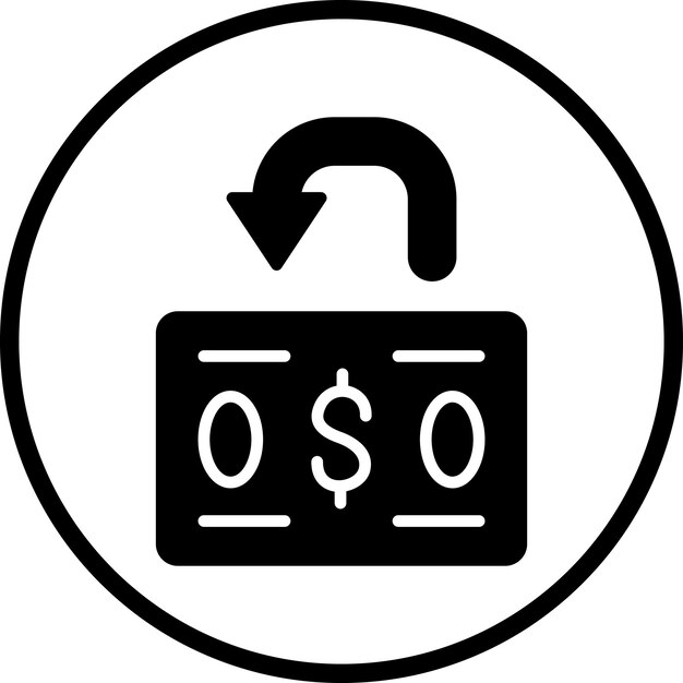 Diseño vectorial del estilo del icono de devolución de carga