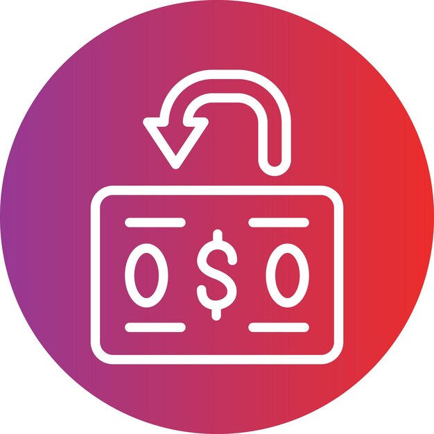 Diseño vectorial del estilo del icono de devolución de carga