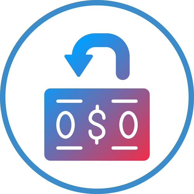 Diseño vectorial del estilo del icono de devolución de carga
