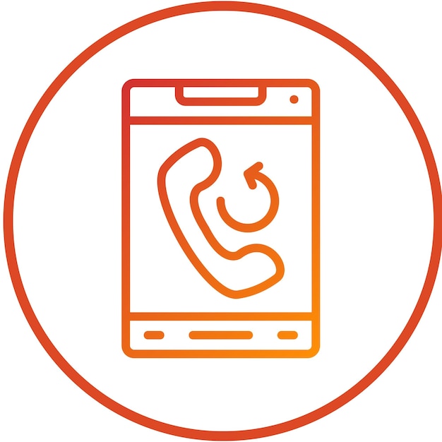 Diseño vectorial Estilo del icono de devolución de llamada