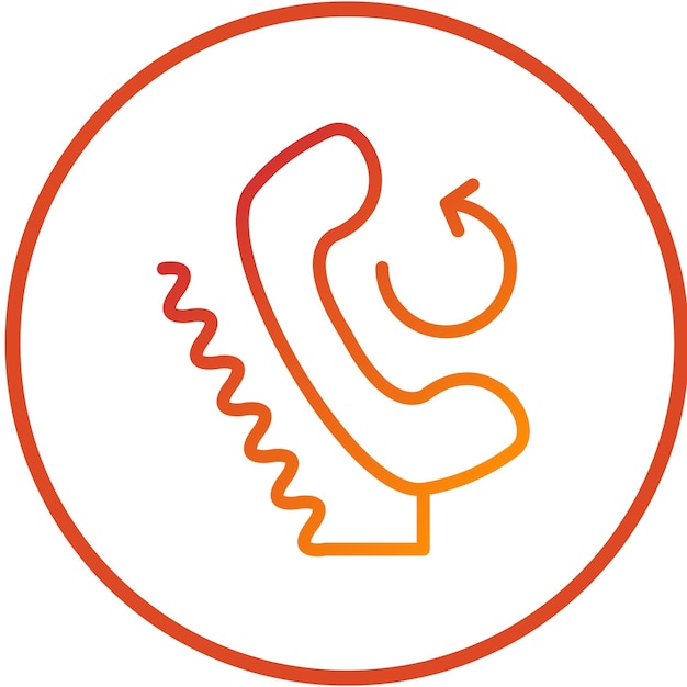 Diseño vectorial Estilo del icono de devolución de llamada
