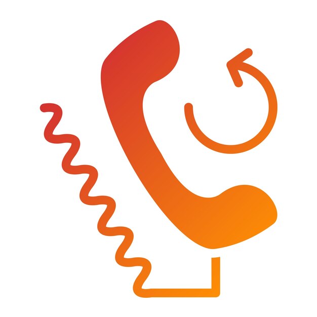 Diseño vectorial Estilo del icono de devolución de llamada