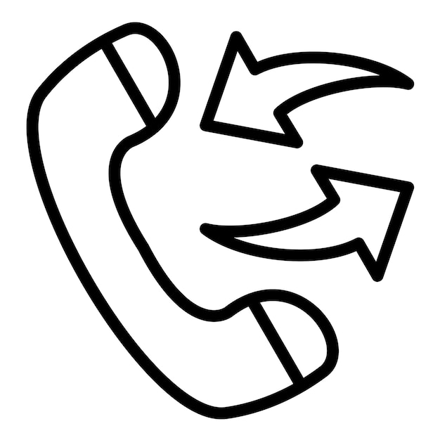 Diseño vectorial Estilo del icono de devolución de llamada