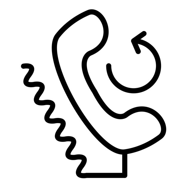 Diseño vectorial Estilo del icono de devolución de llamada