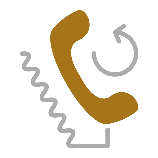 Diseño vectorial Estilo del icono de devolución de llamada