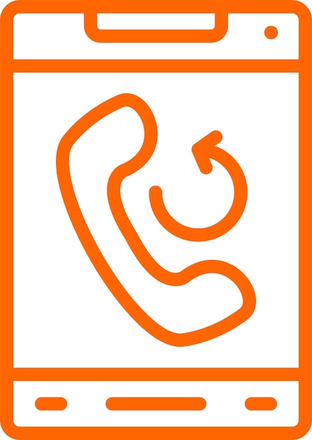 Diseño vectorial Estilo del icono de devolución de llamada