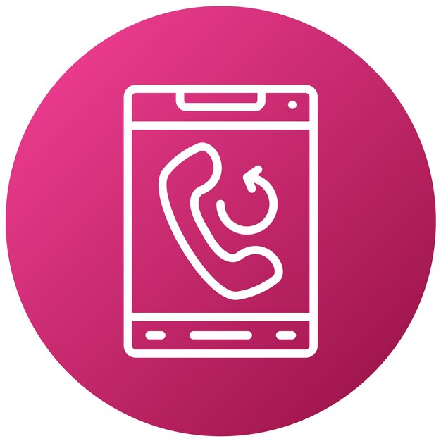 Diseño vectorial Estilo del icono de devolución de llamada