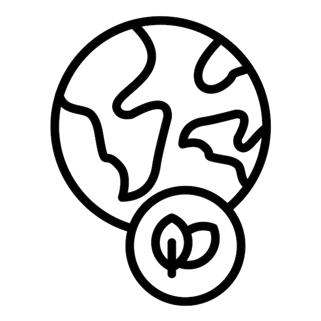 Diseño vectorial del estilo del icono del Día de la Tierra